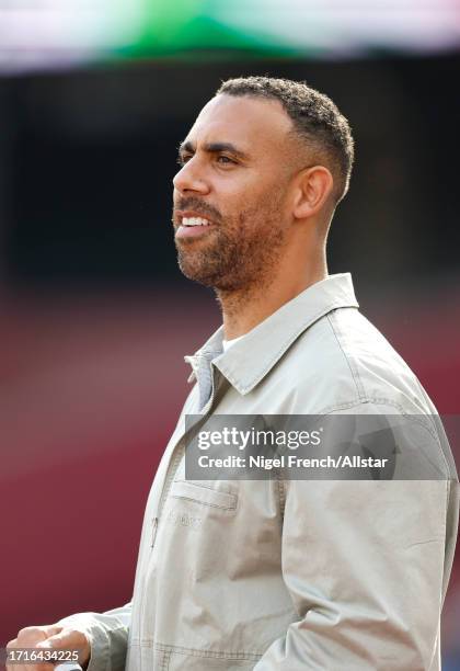 Anton Ferdinand Former West Ham United Player before the Premier League match between West Ham United and Newcastle United at London Stadium on...