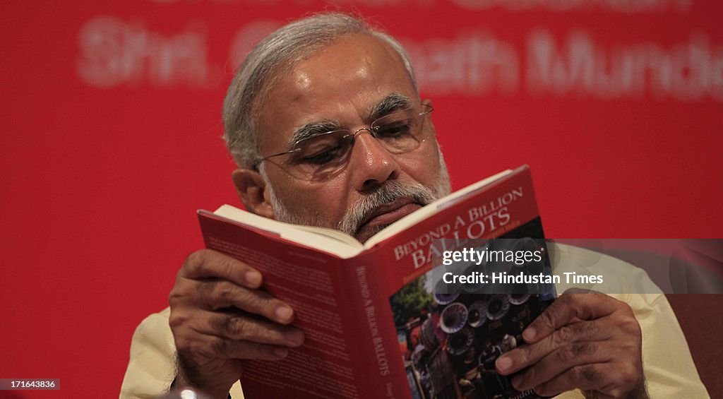 Narendra Modi During The Launch Of Book Beyond A Billion Ballots