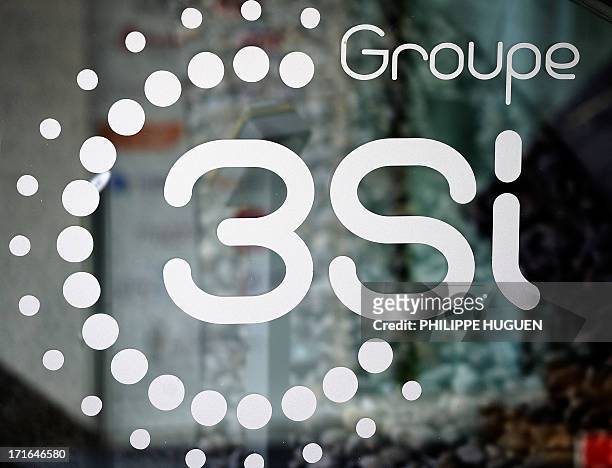 Photo taken on June 27, 2013 shows the logo of 3 Suisses International group, at the group's headquarters in Villeneuve-d'Ascq, France on June 27,...