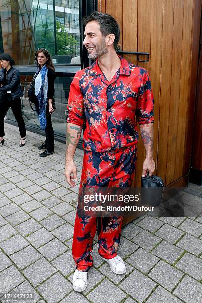 Designer Marc Jacobs arriving at Louis Vuitton Menswear Spring/Summer 2014 Show As Part Of The Paris Fashion Week, held at Andre Citroen Green House...