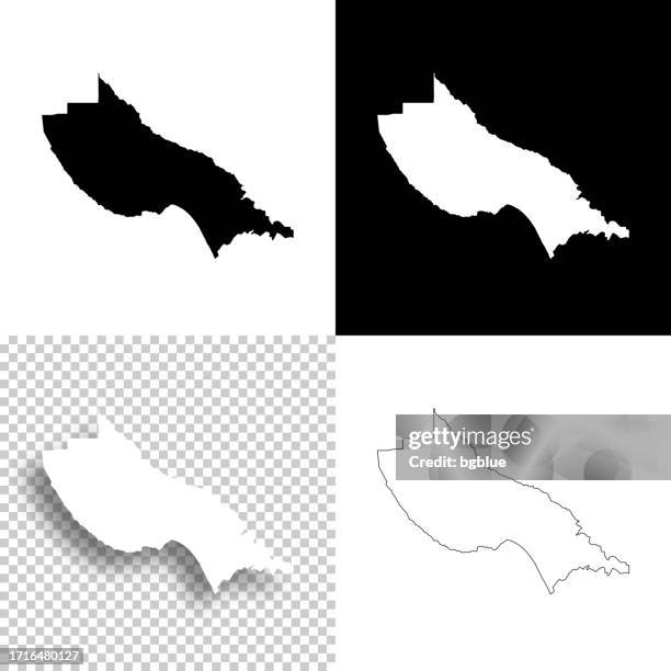 santa cruz county, california. maps for design. blank, white and black backgrounds - santa cruz california stock illustrations