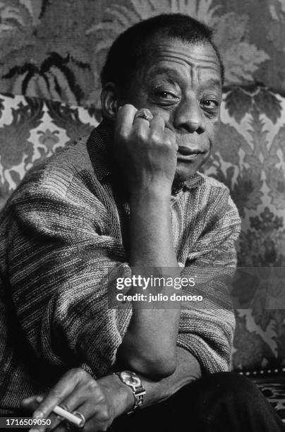 American writer James Baldwin gives an interview to Harlem Desir, founder of SOS Racisme, a French anti-racism group. Baldwin is actively involved in...