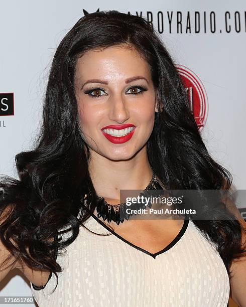 Model Amie Nicole attends the Birthday Party for Playboy Radio and TV Personality Jessica Hall at Sweet Candy store on June 26, 2013 in Hollywood,...