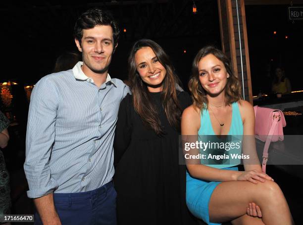 Actors Adam Brody, Mia Maestro and Leighton Meester attend the premiere after party of 'Some Girl' at Laemmle NoHo 7 on June 26, 2013 in North...