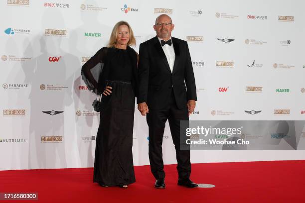 Claus Oldager arrives for the Opening Ceremony of the 28th Busan International Film Festival at Busan Cinema Center on October 04, 2023 in Busan,...