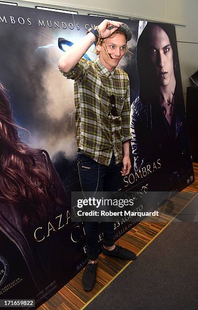 Jamie Campbell Bower attends a presentation of his latest film 'City of Bones' at the Diagonal Mar FNAC store on June 27, 2013 in Barcelona, Spain.