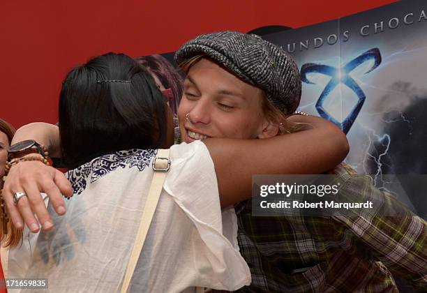 Jamie Campbell Bower attends a presentation of his latest film 'City of Bones' at the Diagonal Mar FNAC store on June 27, 2013 in Barcelona, Spain.