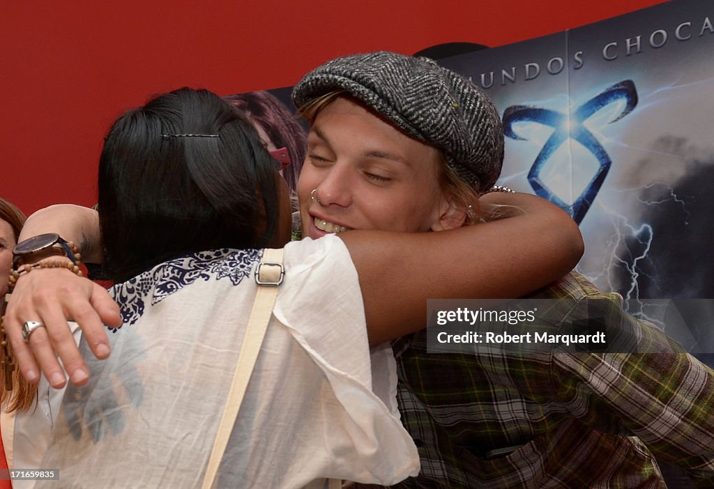 Jamie Campbell Bower Attends 'City of Bones' Fan Event in Barcelona