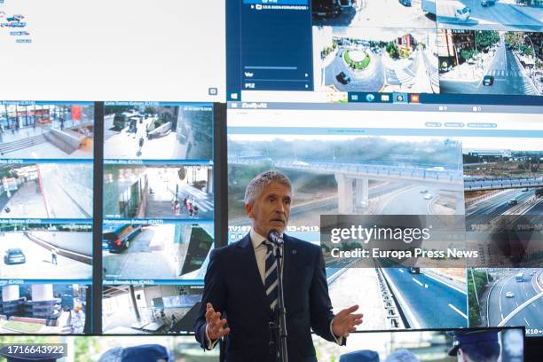 The acting Minister of the Interior, Fernando Grande-Marlaska, talks to the press after the meeting of the Operational Coordination Center , which...