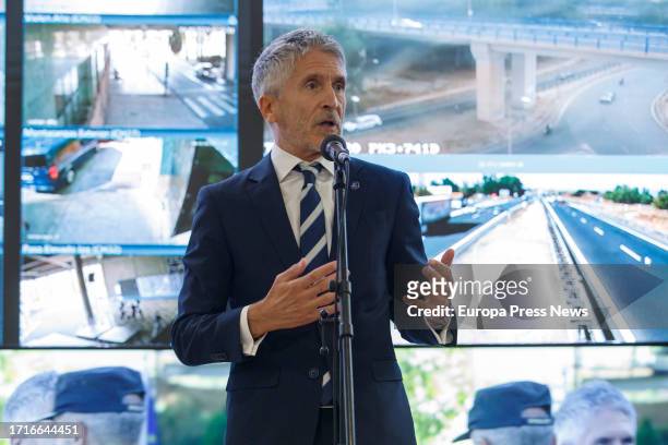 The acting Minister of the Interior, Fernando Grande-Marlaska, talks to the press after the meeting of the Operational Coordination Center , which...