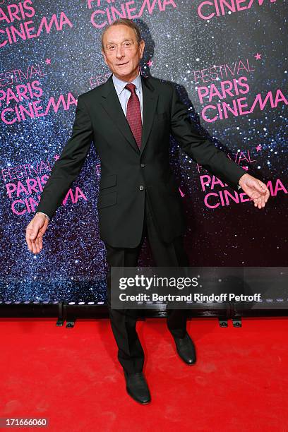 Mayor of Paris Bertrand Delanoe poses at Festival Paris Cinema - Opening night and premiere of "La Venus a la fourrure" held at Gaumont Capucines on...