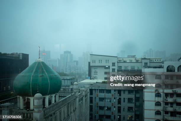 the sky above the city before the typhoon - viral shedding stock pictures, royalty-free photos & images