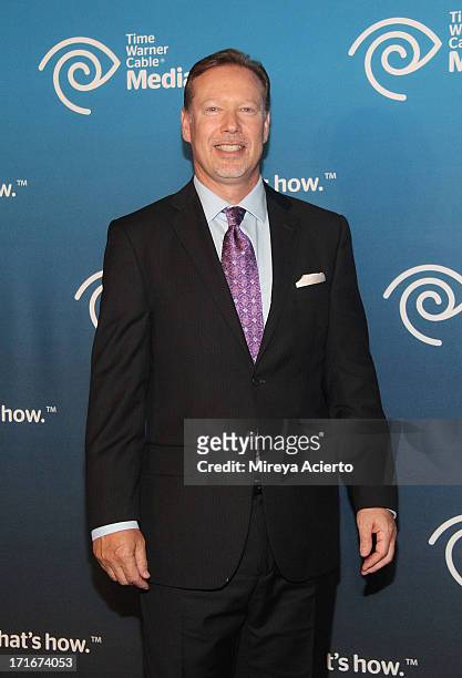 Steve Jacobs attends the Time Warner Cable "View From The Top" Media Upfront at Frederick P. Rose Hall, Jazz at Lincoln Center on June 27, 2013 in...