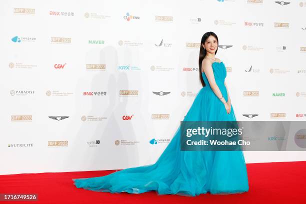 Park Eun-bin, the solo MC arrives for the Opening Ceremony of the 28th Busan International Film Festival at Busan Cinema Center on October 04, 2023...