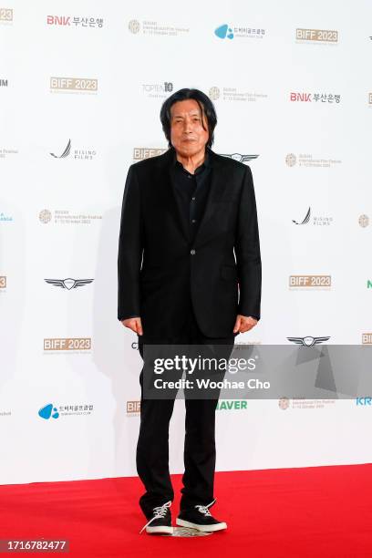 Lee Chang-dong arrives for the Opening Ceremony of the 28th Busan International Film Festival at Busan Cinema Center on October 04, 2023 in Busan,...