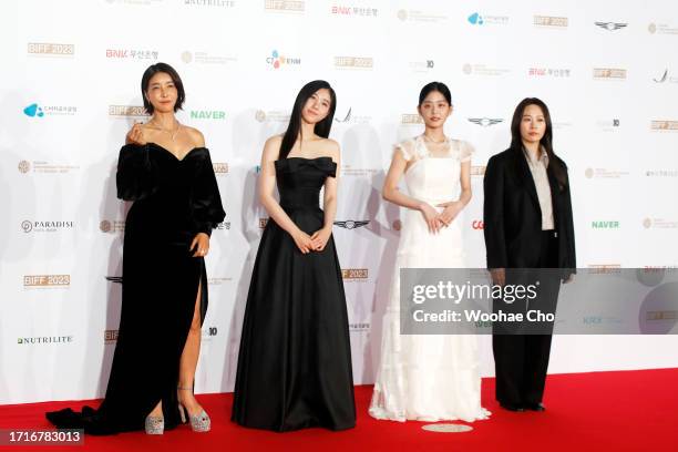 Kim Hye-Yeong, Jung Soo-bin, Jin Seo-yeon and Lee Re arrive for the Opening Ceremony of the 28th Busan International Film Festival at Busan Cinema...