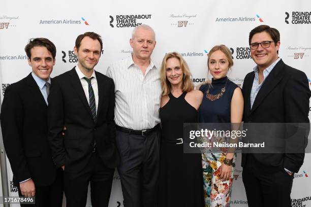 Steven Levenson, Christopher Denham, David Morse, Lisa Emery, Sarah Goldberg and Rich Sommer attend "The Unavoidable Disappearance Of Tom Durnin"...