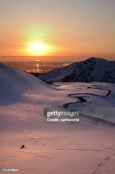 sunset cruise in tateyama - japan skiing stock pictures, royalty-free photos & images