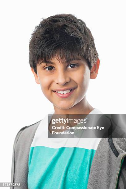 close up portrait of smiling boy (10-12) - boy 10 11 stock pictures, royalty-free photos & images