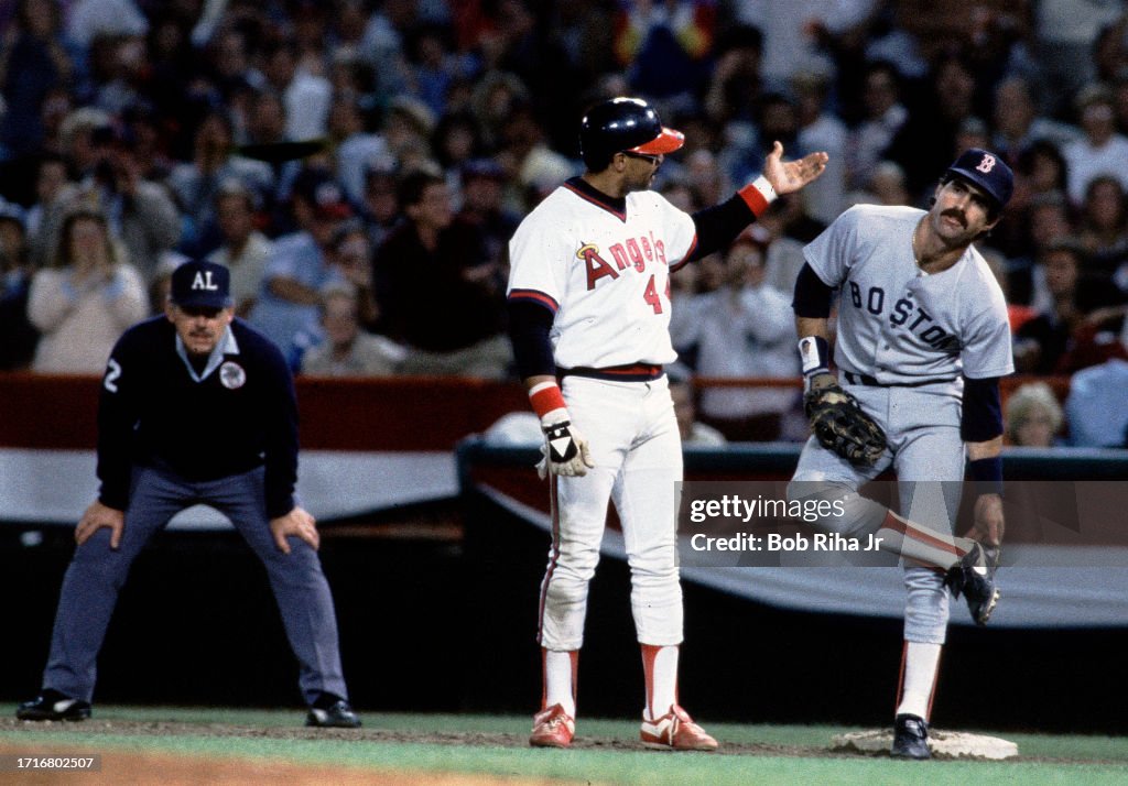 CA Angels Reggie Jackson During Playoffs