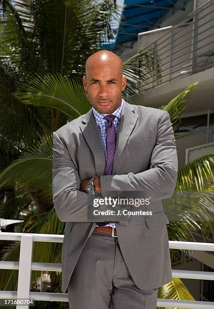 Actor Boris Kodjoe poses during the 2013 American Black Film Festival on June 20, 2013 in Miami, Florida.