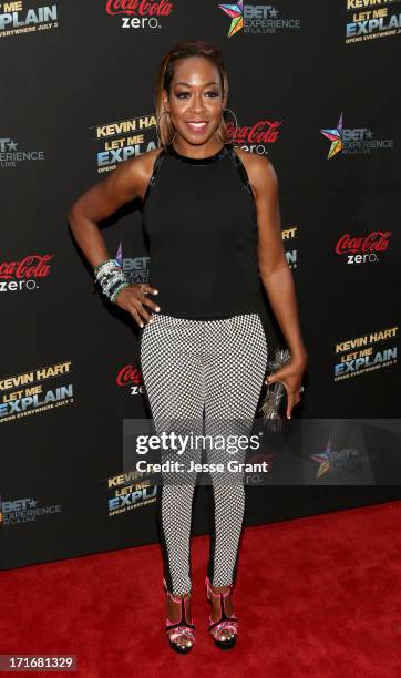 Actress Tichina Arnold attends Movie Premiere "Let Me Explain" with Kevin Hart during the 2013 BET Experience at Regal Cinemas L.A. Live on June 27,...