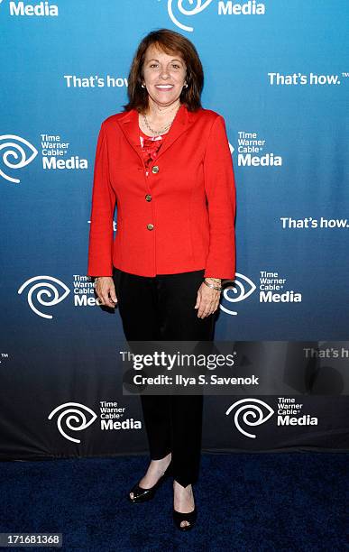 Carole Hart attends Time Warner Cable Media's "View From The Top" Upfront at Jazz at Lincoln Center on June 27, 2013 in New York City.