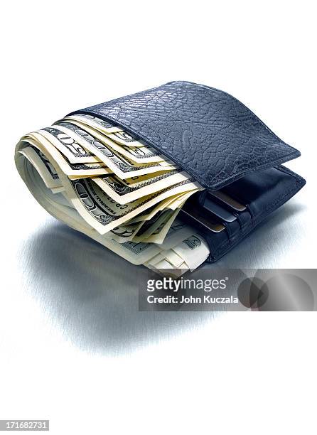 fat wallet - 50 dollar bill stock-fotos und bilder