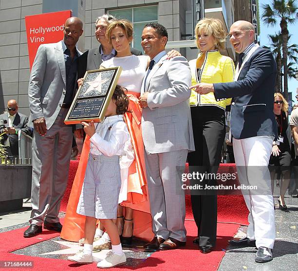 Actor Keenan Ivory Wayans, director Gregory Nava, actress/singer Jennifer Lopez, manager Benny Medina, actress Jane Fonda, singer Pitbull, Lopez's...