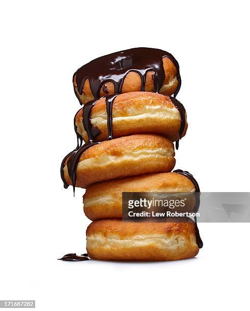 doughnuts with chocolate - molten stock pictures, royalty-free photos & images