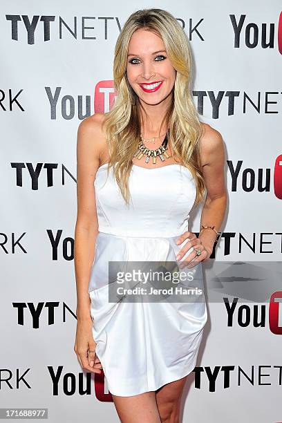 Samantha Schacher arrives at YouTube and TYT Network Present the 1st Annual YouTube PRIDE Party Hosted By Dave Rubin at YouTube Space LA on June 27,...