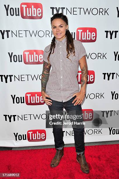 Personality Whitney Mixter arrives at YouTube and TYT Network Present the 1st Annual YouTube PRIDE Party Hosted By Dave Rubin at YouTube Space LA on...