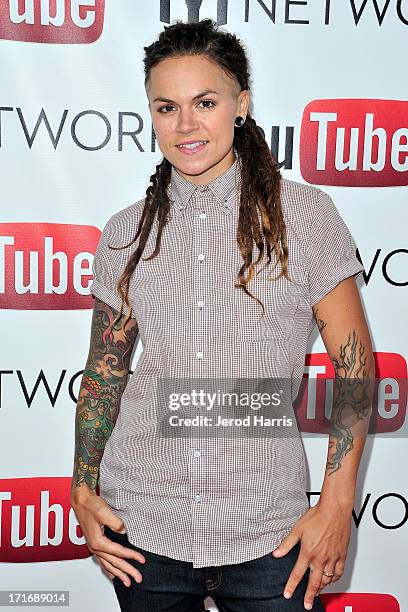 Personality Whitney Mixter arrives at YouTube and TYT Network Present the 1st Annual YouTube PRIDE Party Hosted By Dave Rubin at YouTube Space LA on...