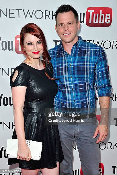 Bree Essrig and Dave Rubin arrive at YouTube and TYT Network Present the 1st Annual YouTube PRIDE Party Hosted By Dave Rubin at YouTube Space LA on...