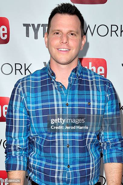 Dave Rubin arrives at YouTube and TYT Network Present the 1st Annual YouTube PRIDE Party Hosted By Dave Rubin at YouTube Space LA on June 27, 2013 in...