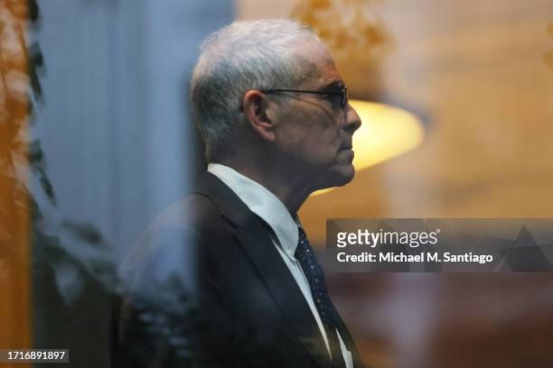 Joseph Bankman, father of former FTX CEO Sam Bankman-Fried, arrives for the trial of his son at Manhattan Federal Court on October 04, 2023 in New...