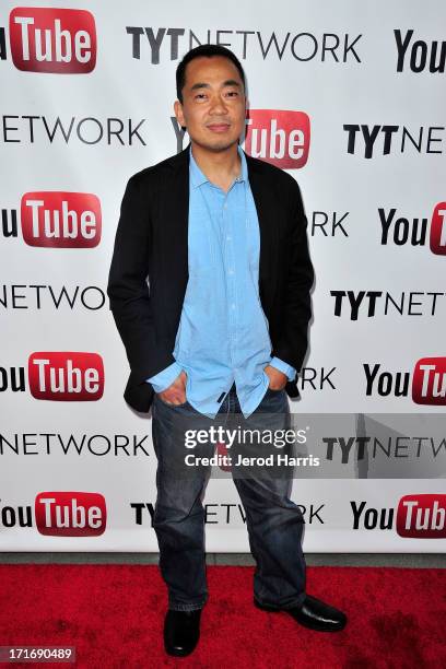 Steve Oh arrives at YouTube and TYT Network Present the 1st Annual YouTube PRIDE Party Hosted By Dave Rubin at YouTube Space LA on June 27, 2013 in...