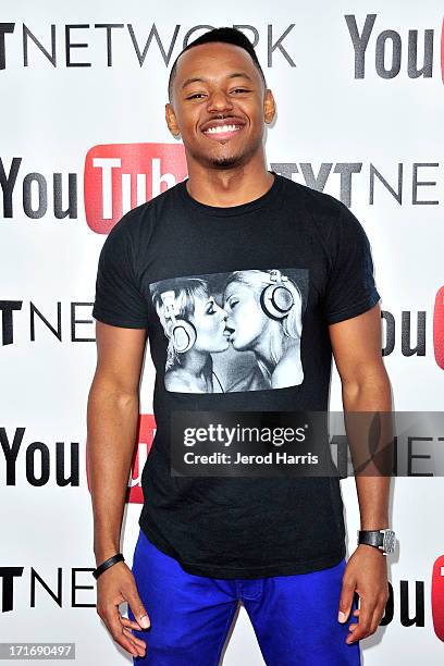 Dj B-Hen arrives at YouTube and TYT Network Present the 1st Annual YouTube PRIDE Party Hosted By Dave Rubin at YouTube Space LA on June 27, 2013 in...