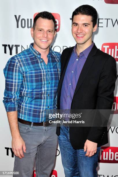 Dave Rubin and Raymond Braun arrive at YouTube and TYT Network Present the 1st Annual YouTube PRIDE Party Hosted By Dave Rubin at YouTube Space LA on...