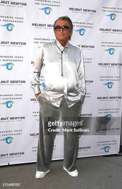 Producer Robert Evans attends the opening of "Helmut Newton: White Women - Sleepless Nights - Big Nudes" at at Annenberg Space For Photography on...