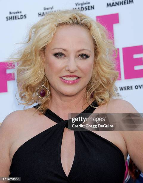 Actress Virginia Madsen arrives at the Los Angeles premiere of "The Hot Flashes" at ArcLight Cinemas on June 27, 2013 in Hollywood, California.