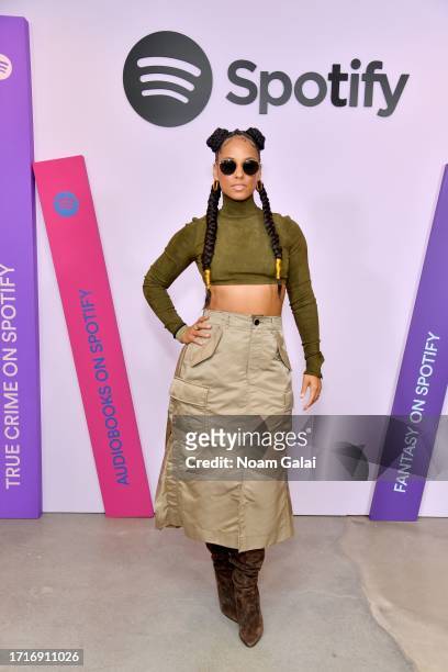 Alicia Keys attends The Future of Audiobooks Event with Spotify 2023 on October 03, 2023 in New York City.