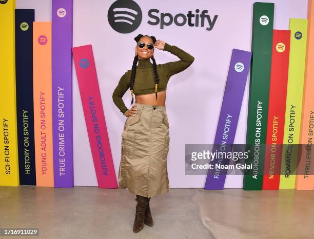 Alicia Keys attends The Future of Audiobooks Event with Spotify 2023 on October 03, 2023 in New York City.