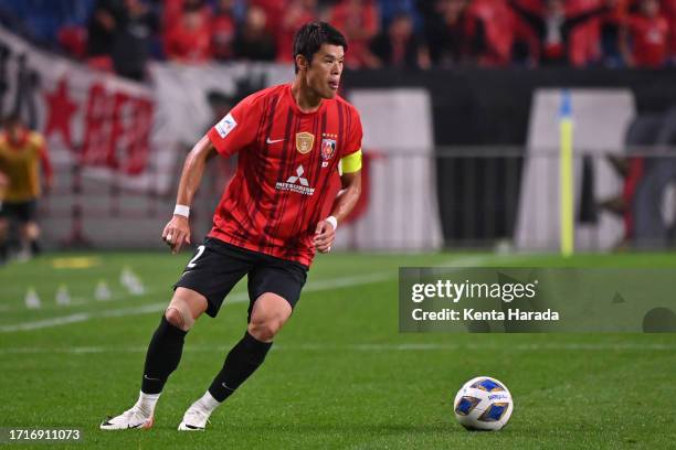 Hiroki Sakai of Urawa Red Diamonds in action during the AFC Champions League Group J match between Urawa Red Diamonds and Hanoi FC at Saitama Stadium...