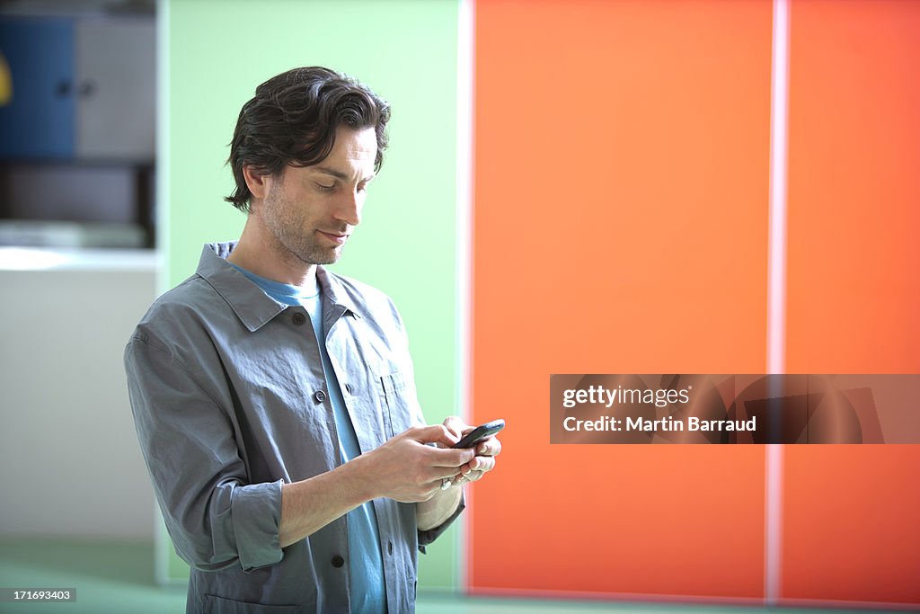 Businessman using smartphone