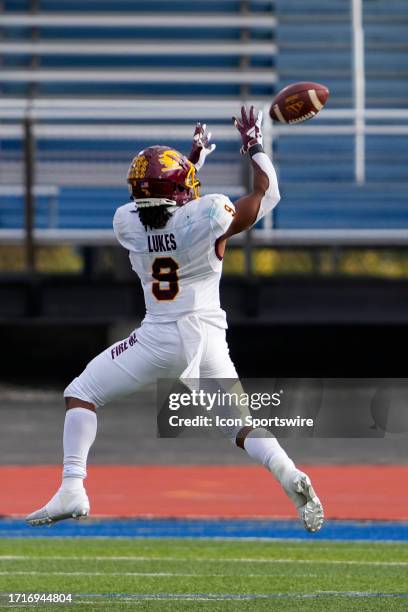 Central Michigan Chippewas Running Back Marion Lukes makes a catch during the second half of the College Football game between the Central Michigan...