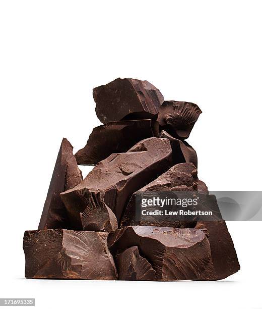 chocolate chunks - chocolate stock pictures, royalty-free photos & images