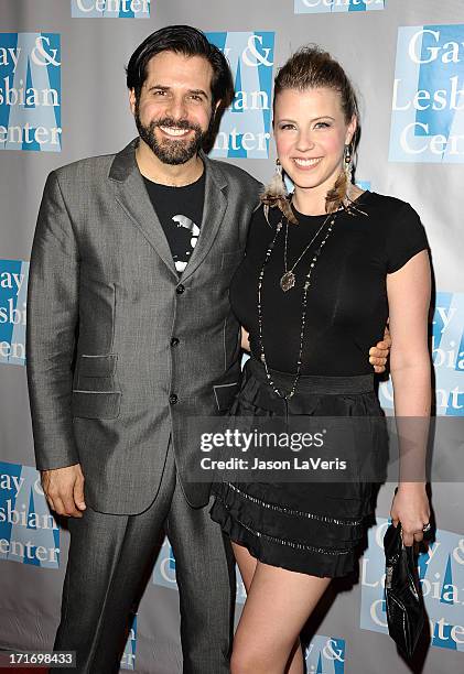 Actress Jodie Sweetin and Morty Coyle attend L.A. Gay & Lesbian Center's 'An Evening With Women' at The Beverly Hilton hotel on April 16, 2011 in...