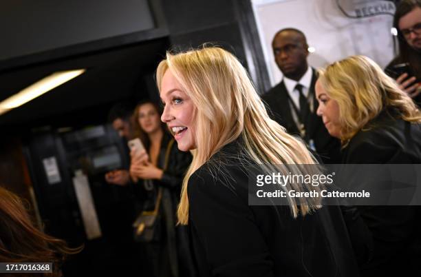 Emma Bunton attends the Netflix 'Beckham' UK Premiere at The Curzon Mayfair on October 03, 2023 in London, England.
