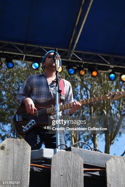 Toby Leaman of the rock and roll group "Dr. Dog" performs onstage at the Hardly Strictly Bluegrass Festival on October 3, 2009 in San Francisco,...